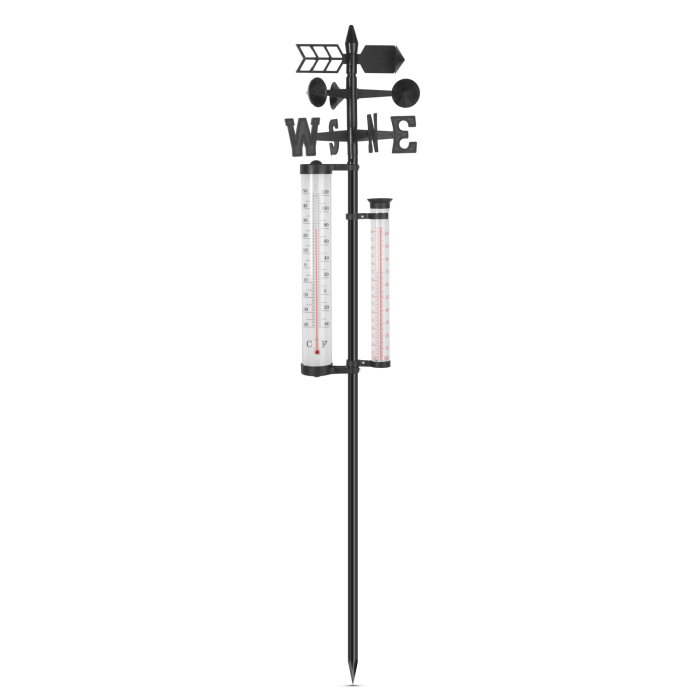 Stație meteo de grădină - termometru, pluviometru, anemometru - 145 cm [2]