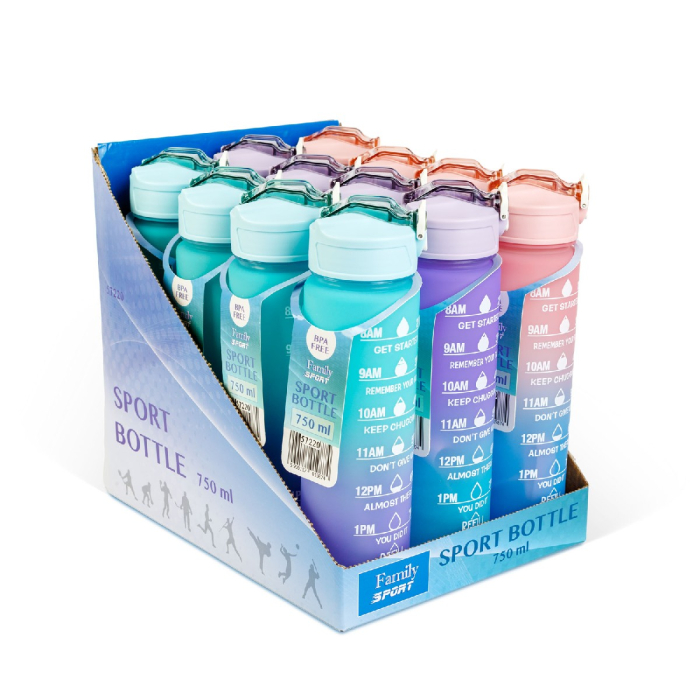 Sticlă sport – 750 ml – opacă – degrade albastru-mov [2]