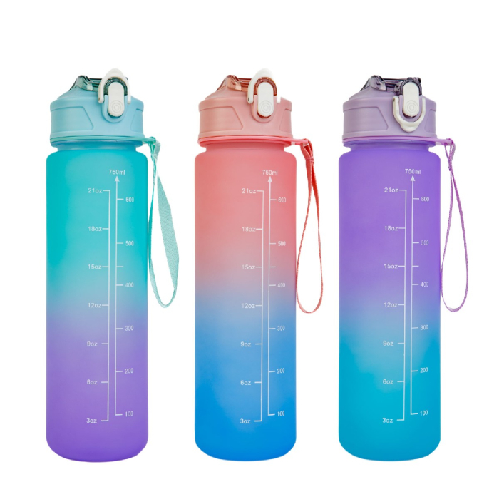 Sticlă sport – 750 ml – opacă – degrade albastru-mov [3]