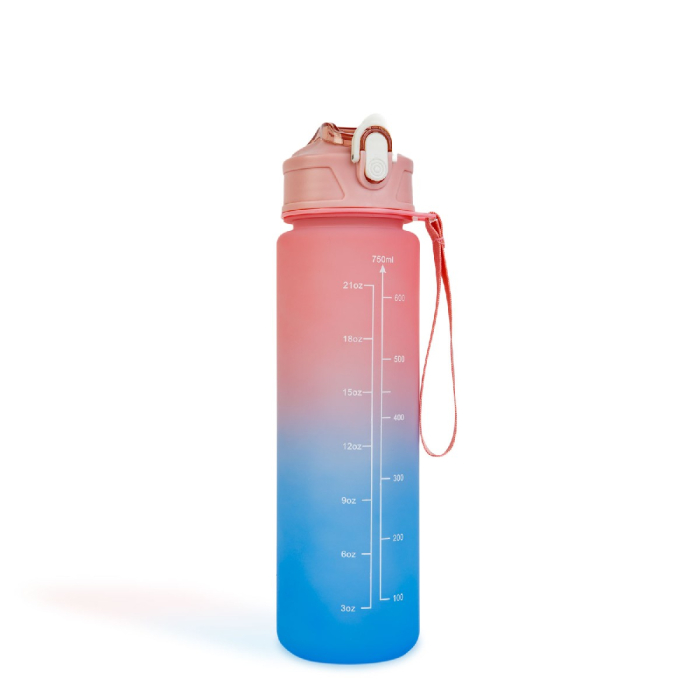 Sticlă sport – 750 ml – opacă – degrade albastru-mov [7]