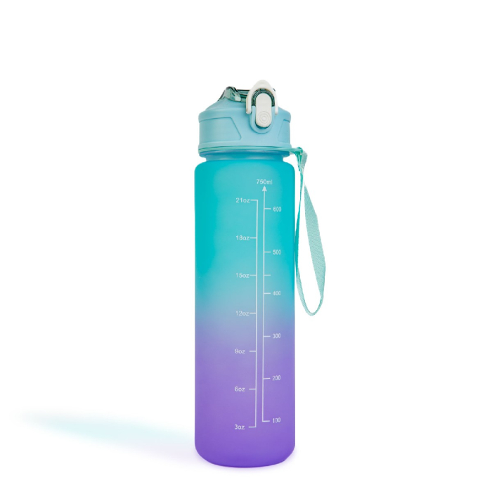 Sticlă sport – 750 ml – opacă – degrade albastru-mov [10]