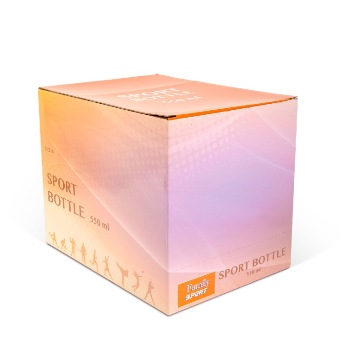Sticlă sport – plastic transparent – 550 ml – 3 culori [3]