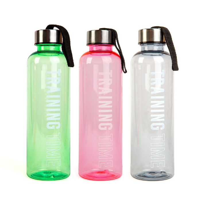 Sticlă sport – plastic transparent – 550 ml – 3 culori [2]