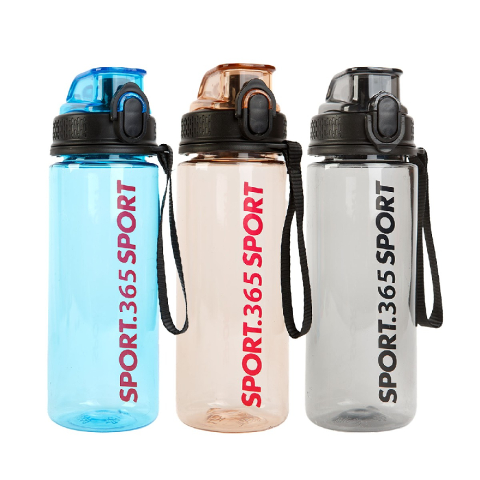 Sticlă sport – plastic transparent – 600 ml – 3 culori [2]