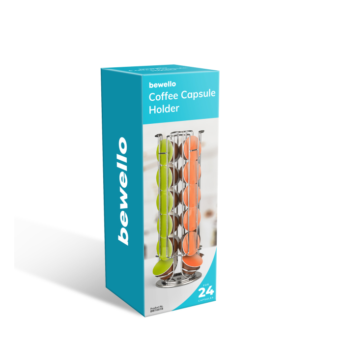 Suport metalic pentru capsule de cafea - 24 capsule Dolce Gusto - crom [4]