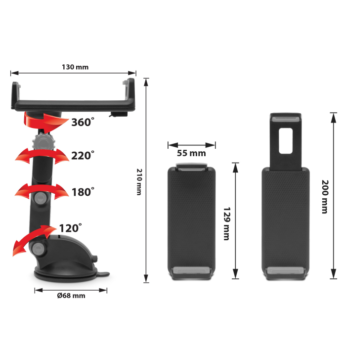 Suport universal auto – Telefon, GPS, Tablet [7]