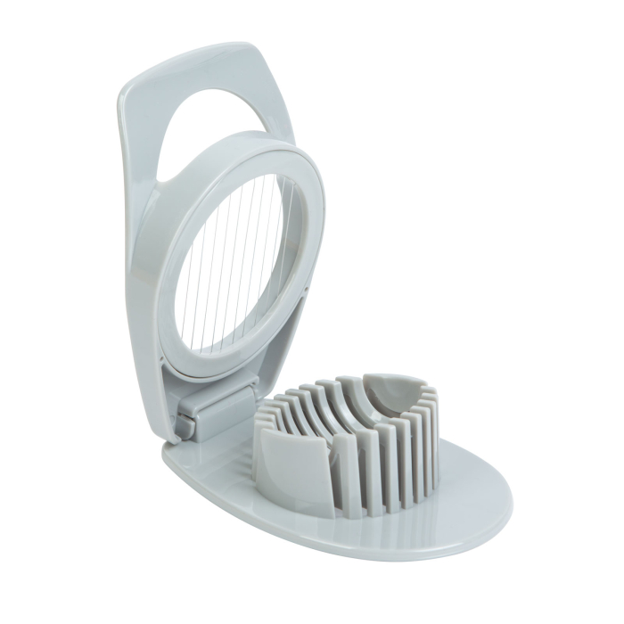 Tăietor de ouă - plastic - gri - 13 x 8,4 x 3,8 cm [3]