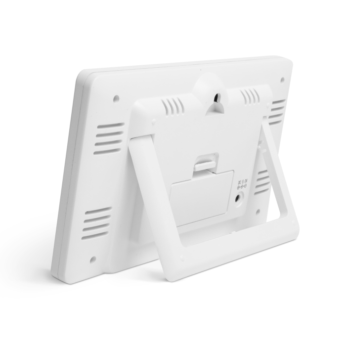 Termometru digital și ceas cu alarmă - exterior / interior - USB, baterie - alb [3]