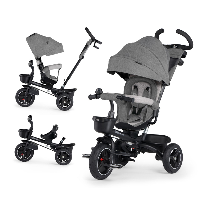TRICICLETA KINDERKRAFT SPINSTEP, GREY [3]
