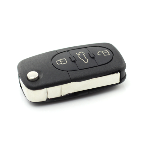Audi - carcasă cheie tip briceag cu 3+1 butoane (1 buton de panică) și baterie 1616 - CARGUARD [1]
