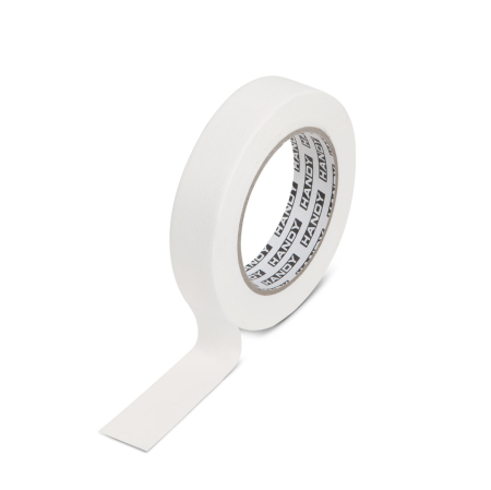 Bricolaj - Bandă de mascare - cu adeziv pe bază de solvent - 50 m x 19 mm - albă