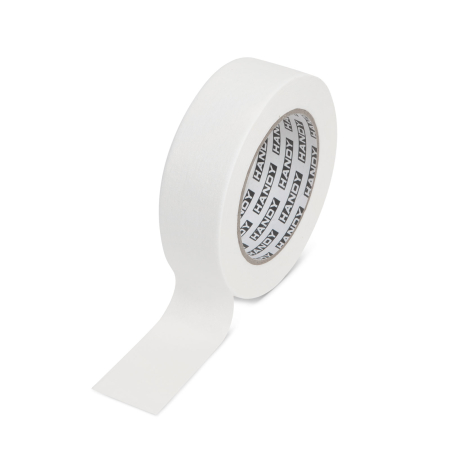 Bricolaj - Bandă de mascare - cu adeziv pe bază de solvent - 50 m x 30 mm - albă