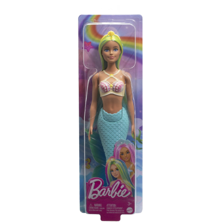 Barbie - BARBIE DREAMTROPIA PAPUSA SIRENA CU CORSET GALBEN SI COADA ALBASTRA