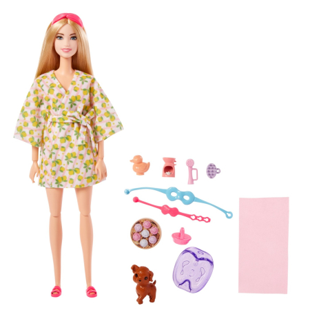 BARBIE SET DE JOACA CU ACCESORII PAPUSA BARBIE O ZI LA SPA [1]
