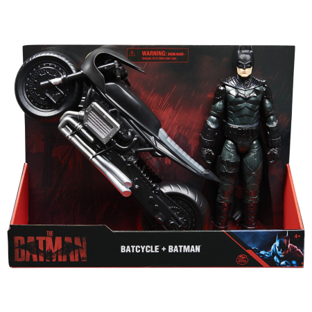Mașinuțe, Motociclete, Elicoptere, Avioane - BATMAN FILM MOTOCICLETA LUI BATMAN SI FIGURINA BATMAN 30CM