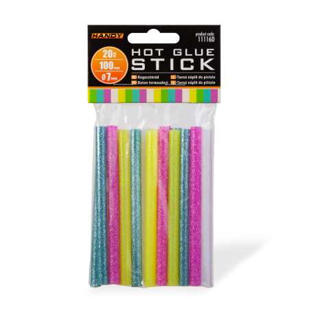 Baton termoadeziv -7 x 100 mm - colorat fluorescent - 10 buc/pachet [1]