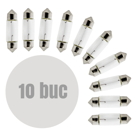 Mașina din garaj - Bec auto C5W- 11x35mm 12V 5W - set de 10 - CARGUARD