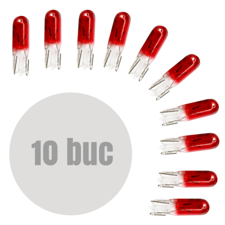 Mașina din garaj - Bec pentru bord T5 12V  2W - set de 10 - CARGUARD