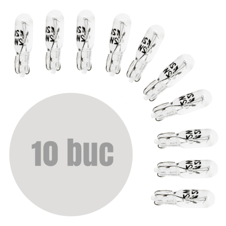 Mașina din garaj - Bec pentru bord T5 12V 2W - set de 10 - CARGUARD
