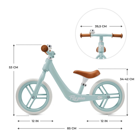 BICICLETA DE ECHILIBRU KINDERKRAFT FLY PLUS, BABY BLUE [1]