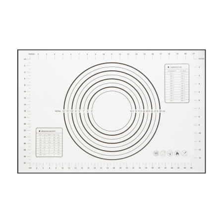 Articole pentru casă - Blat din silicon - cu diagramă pentru întinderea aluaturi - 60 x 40 cm