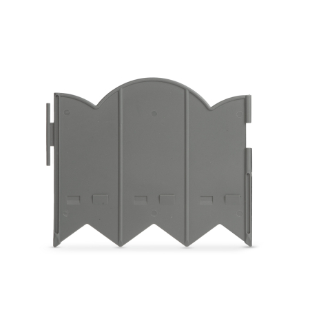 Garduri de flori - Bordură de grădină / gard - 20 x 17,5 cm - gri - 12 buc / pachet