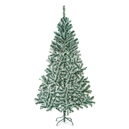 Articole pentru casă - Brad artificial – 210 cm – cu aspect înzăpezit – PVC