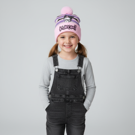 Universul personajelor preferate - Căciulă pentru copii Pink, Hello Kitty Kuromi