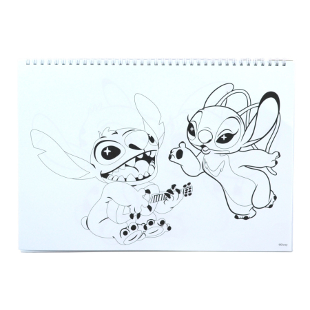 Caiet de schițe A/4 cu spiră și autocolante, 40 pagini Lilo & Stitch [4]