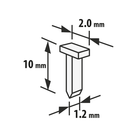 Capse - 1,2 x 2 x 10 mm - 2000 buc. [1]