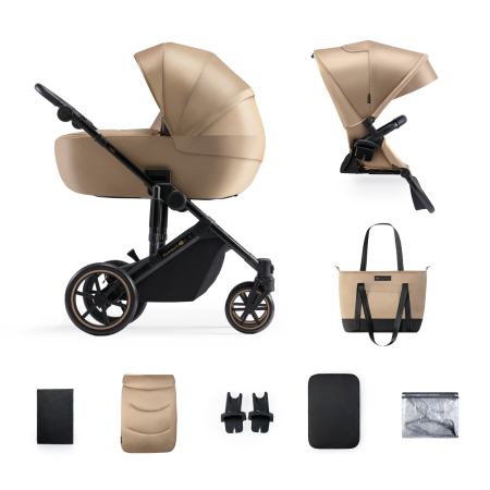 Cărucioare - CARUCIOR 2 IN 1 KINDERKRAFT PRIME 2, SANDROSE BEIGE