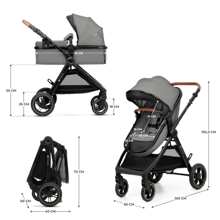 CARUCIOR KINDERKRAFT ESME, 3 IN 1, MOONLIGHT GREY [6]