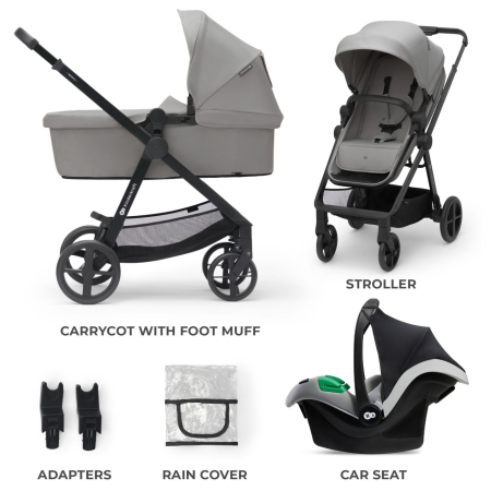 CARUCIOR KINDERKRAFT NEWLY, 3 IN 1, LIGHT GREY [11]