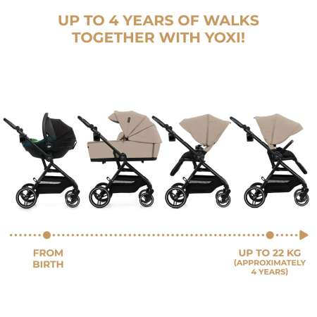 CARUCIOR KINDERKRAFT YOXI 3IN1 (MINK PRO) BEJ NISIP [7]
