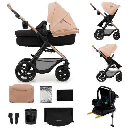 Universul Copiilor - CARUCIOR MULTIFUNCTIONAL KINDERKRAFT MOOV 2 EVA 4IN1 SAND BEIGE