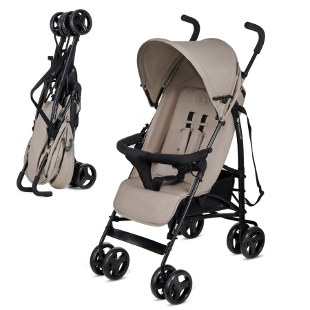 Cărucioare - CARUCIOR SPORT KINDERKRAFT TIK, TIP UMBRELA,  STONE BEIGE