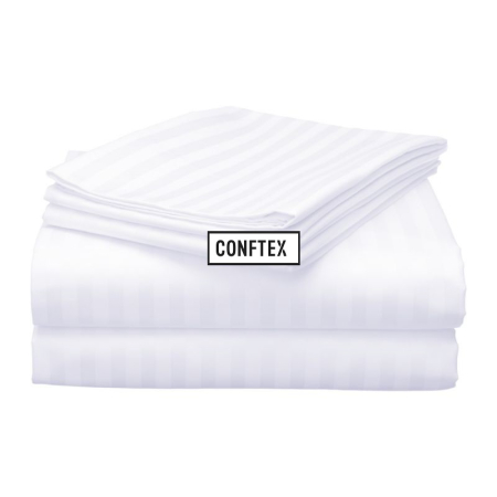 Cearceaf de pat - Cearceaf de pat  bumbac 100 % damasc-alb