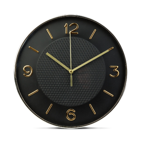 Decorațiuni, idei de cadouri - Ceas de perete - 25 cm - plastic, sticlă - 1 x AA - negru