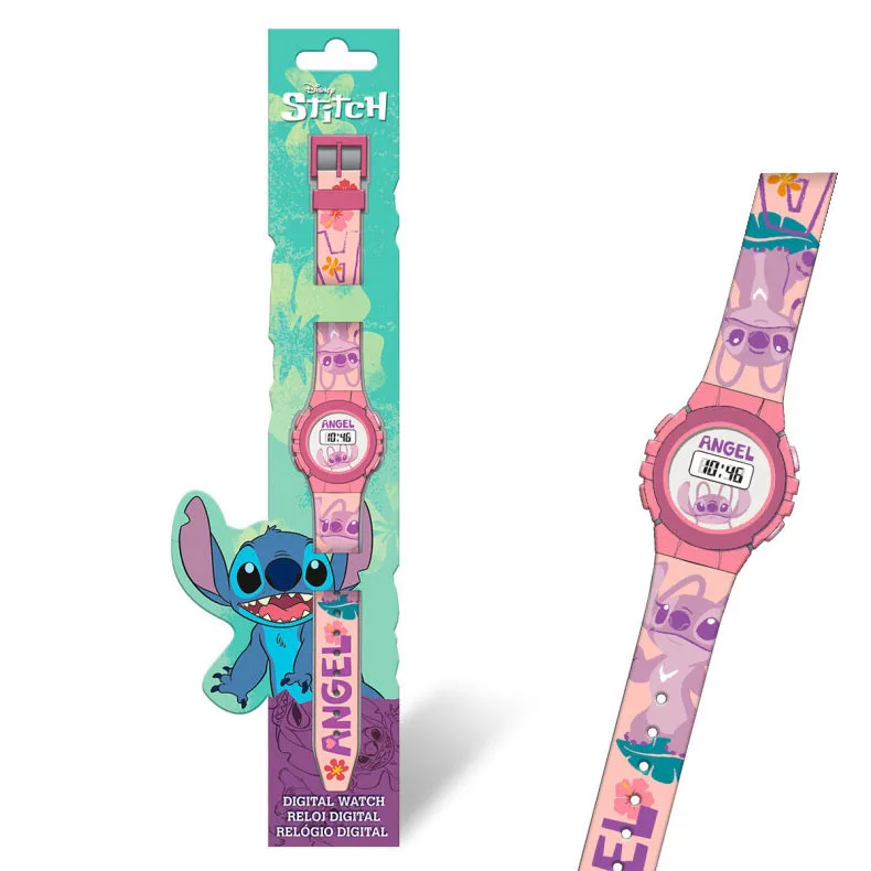 Lilo&Stitch - Ceas digital pentru copii Disney Lilo & Stitch Pink Angel