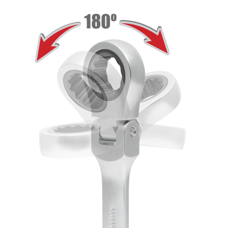 Cheie fixa cu clichet si cap rabatabil 21 mm [4]