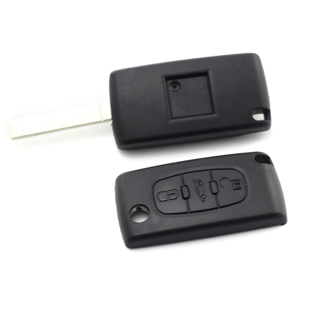 Citroen / Peugeot 307 - Carcasa tip cheie briceag 3 butoane, lama VA2-SH3, cu suport baterie, buton portbagaj [2]