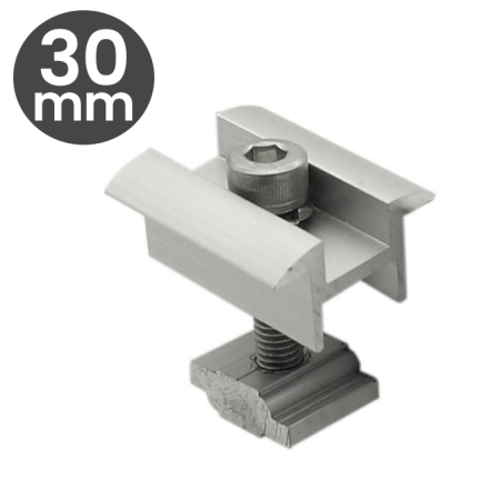 Accesorii - Clema dublă 30 mm "Z" pentru montaj panou fotovoltaic