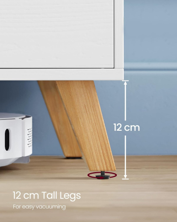Comoda pentru TV de pana la 65 inch, cu 2 usi si raft reglabil, 40x140x50 cm, alb [5]