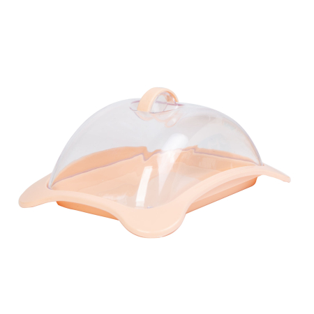 Cutie suport branza - plastic - piersic - 16 x 12,5 x 7,1 cm [2]