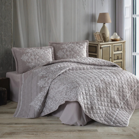 Cuvertură de pat - Cuvertură de pat clasy-matlasată 2 persoane (rute)