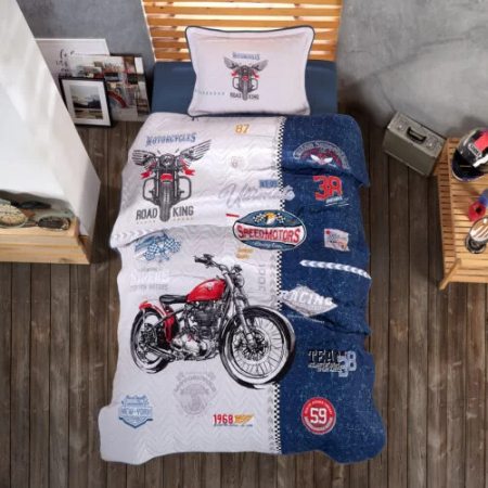 Textile pentru casă - Cuvertură de pat clasy-matlasată o persoană (road king)