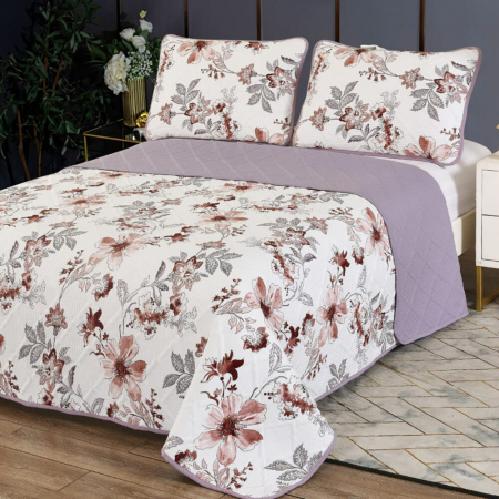 Textile pentru casă - Cuvertură pat imprimată + 2 fețe de pernă (cvi11)