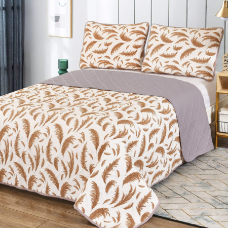 Cuvertură de pat - Cuvertură pat imprimată + 2 fețe de pernă (cvi5)