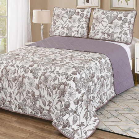 Cuvertură de pat - Cuvertură pat imprimată + 2 fețe de pernă (cvi6)