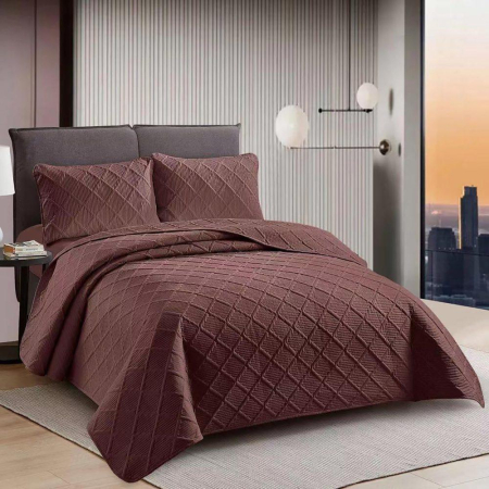 Cuvertură de pat - Cuvertură pat uni + 2 fețe de pernă – venghe